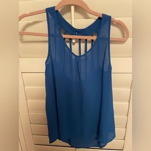 Gator royal blue tank top, lightweight, fun back!